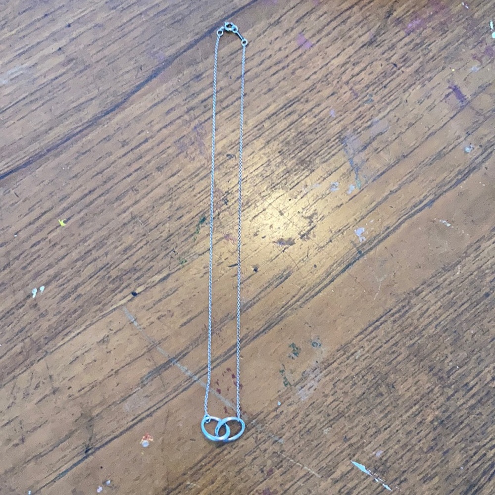 Tiffany Sterling Circle Interlocking Necklace - image 2